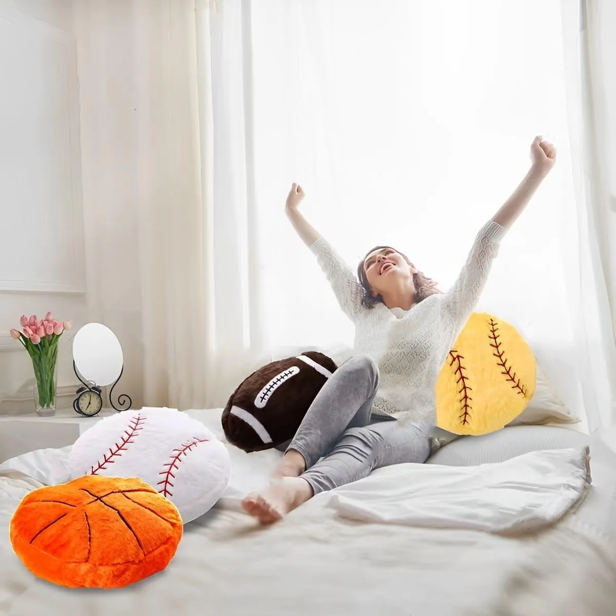 ,Toys Gift for Kids Boy Girls Children Room Decoration counter sanitation comparative invertebrate reed JPORSHU 2PCS Baseball Plush Pillow,White Baseball Pillow Soft Fluffy Football Stuffed Plushies Toy 