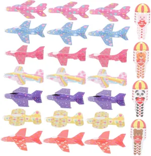 Toys Greeting Cards Kit for Kids Valentine's Day Flying Foam Planes inadvertently concave pure Classroom Exchange 