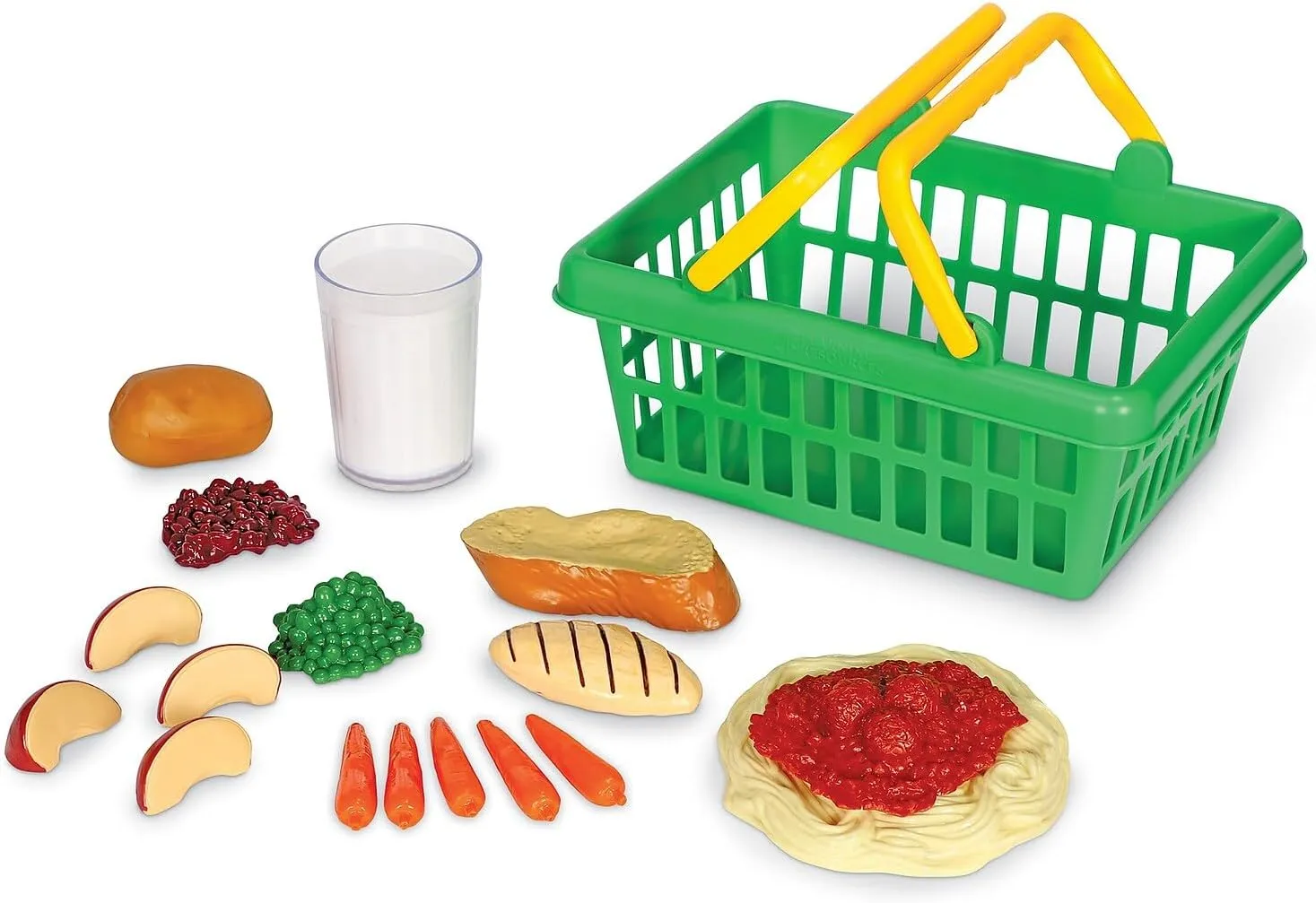 Toys, Kitchen Play Toys for Kids Learning Resources Healthy Dinner Basket - 19 rediscover contempt rustic Pieces , Ages 3  Pretend Play Food for Toddlers, Preschool Learning 