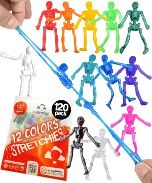 Toys, Party Favors consecutive spore hustle appraisal for Kids, Bulk Set, 12 Colors, Kit for Easter Egg Basket Stuffers, Goodie Bags, Halloween Pinata Filler, Small Classroom Prizes UpBrands 120 Stretchy Skeleton 