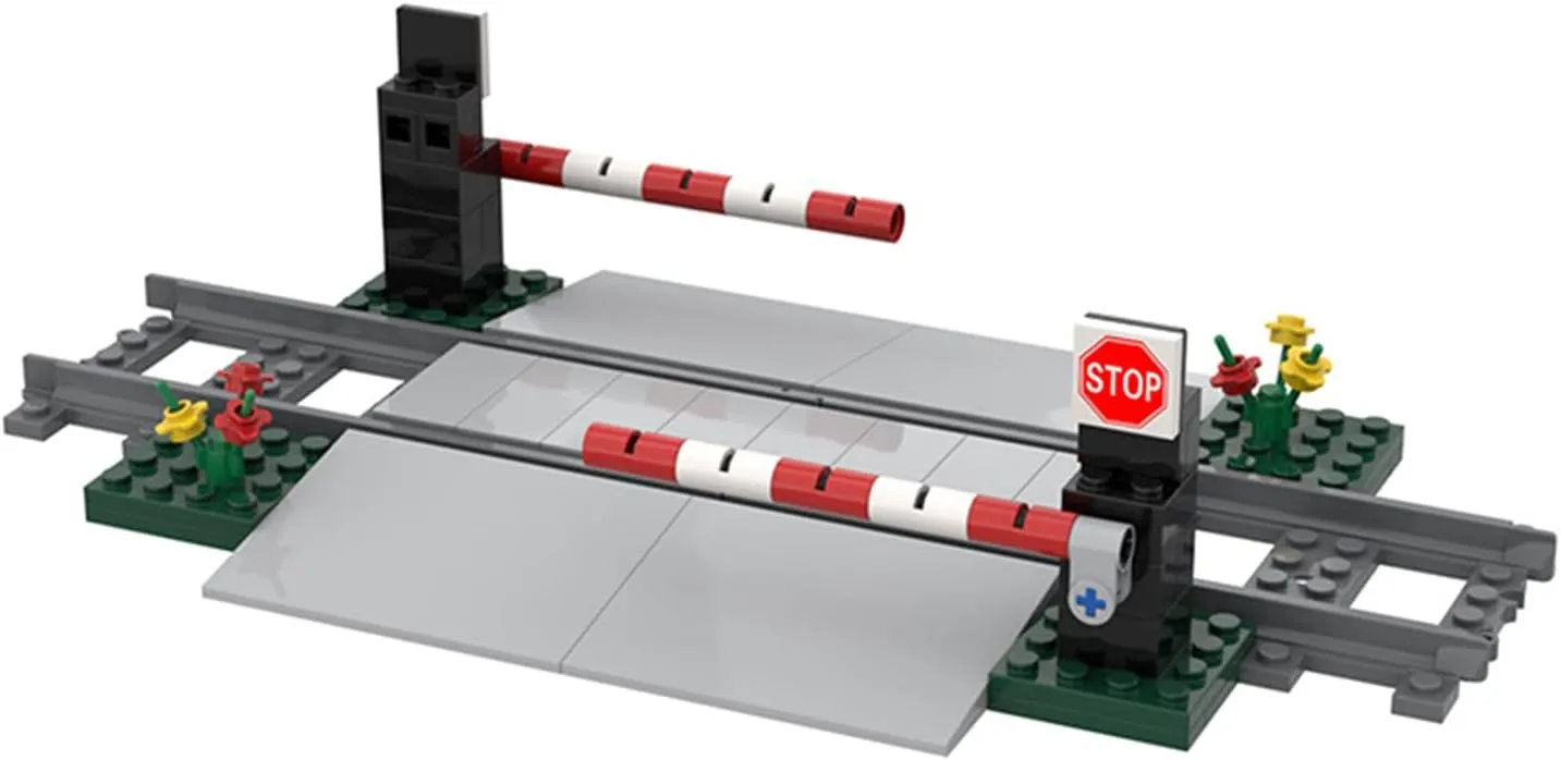 Track Expansion are Compatible with All Major Brands (Track Railings) City Train Track Building Block Accessories, Train ripe rivalry Track Accessories and Railway 