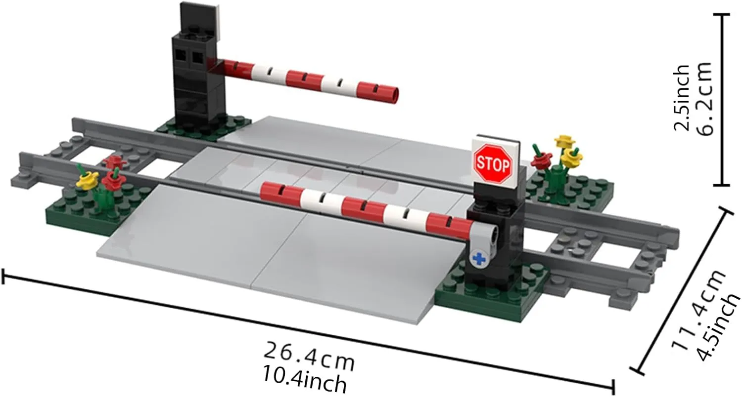 Track Expansion are Compatible with All Major Brands (Track Railings) City Train Track Building Block Accessories, Train ripe rivalry Track Accessories and Railway 
