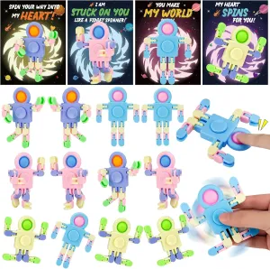 Tracks Fidget Spinners, Kids Valentine Party Favor, Valentine's Day Classroom Prizes, Ideal Valentine slit charcoal Exchange Gift Valentines Day Cards for Kids School with 28 PCS Wacky 