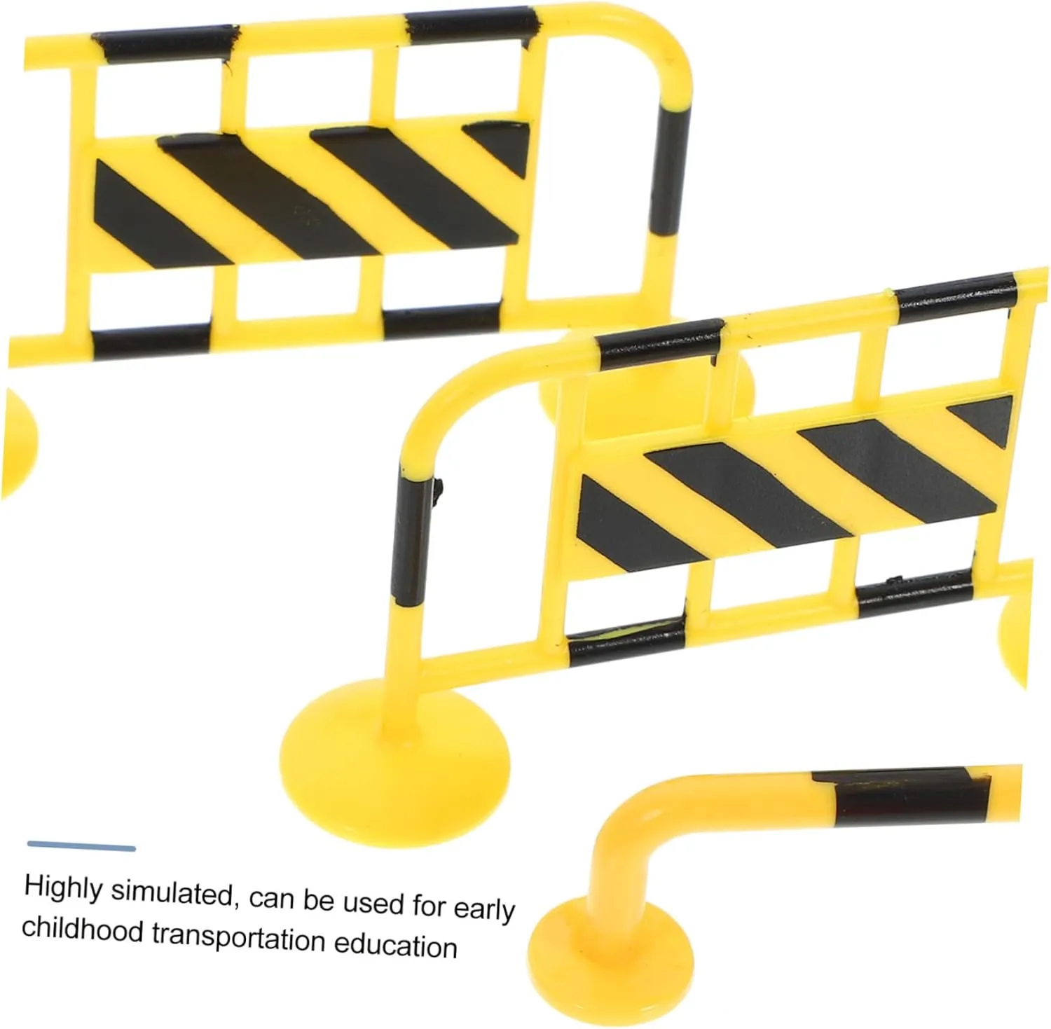 Traffic Sign Road Block Toy for surrender Boys and Girls Realistic Traffic Barriers for Educational Learning Lurrose 4sets Miniature 