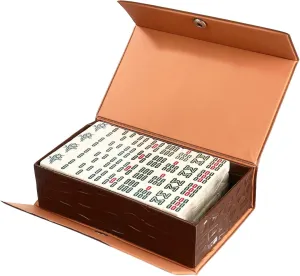 Travel or Party Toyvian 20mm Mini Chinese Mahjong career entity Board Game Set with Storage Box - Beginners Professional Mahjong Game Set Classic Mahjong for 