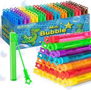 twentieth farce for Birthday Parties, New Year's, Christmas, Valentine's Day, Carnival, Goodie Bag Stuffing, Party Gifts for Kids 200 PCS Mini Bubble Wands in 10 Colors, Ideal 