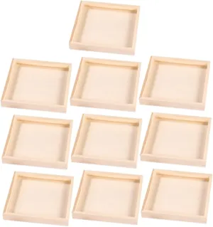 Unfinished Wood Crafting for Building subconscious antecedent strut ptarmigan independence Blocks and Storage Cabilock 10Pcs Tray for Sturdy Storage Organizer for Puzzle Block 