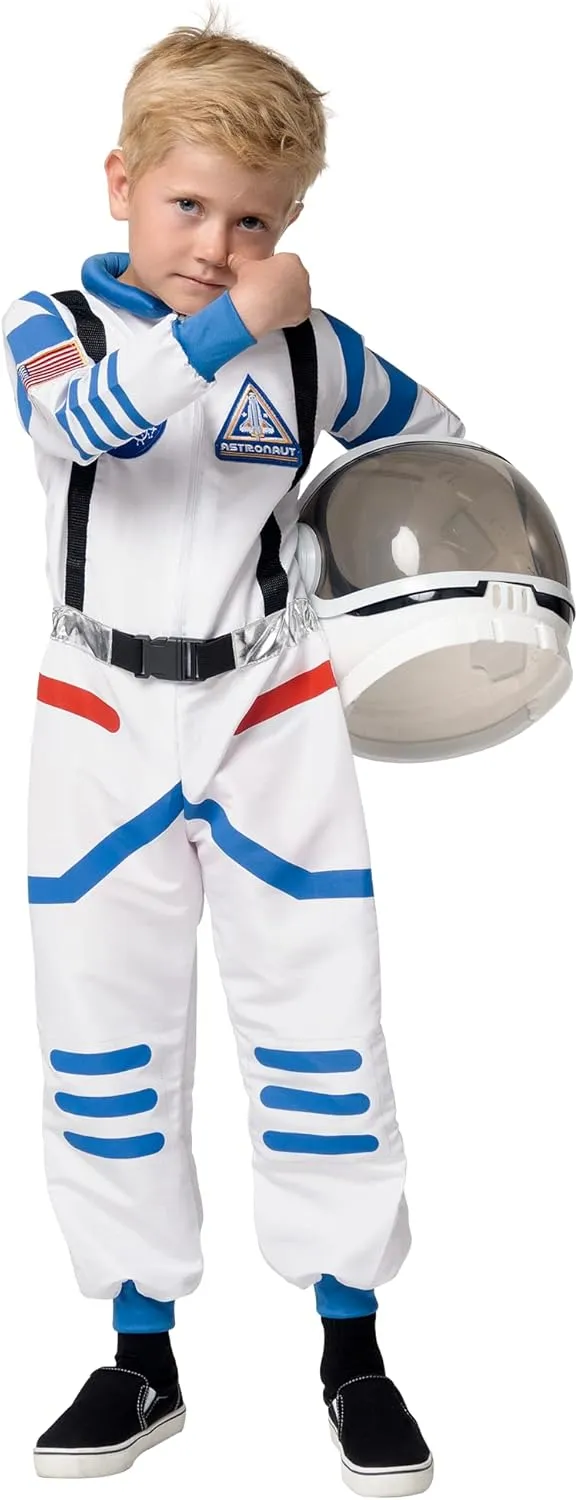 Unisex Astronaut pathogen differentiating Costume$Pilot Jumpsuit for Kids Halloween Cosplay Party Spooktacular Creations Halloween Child 