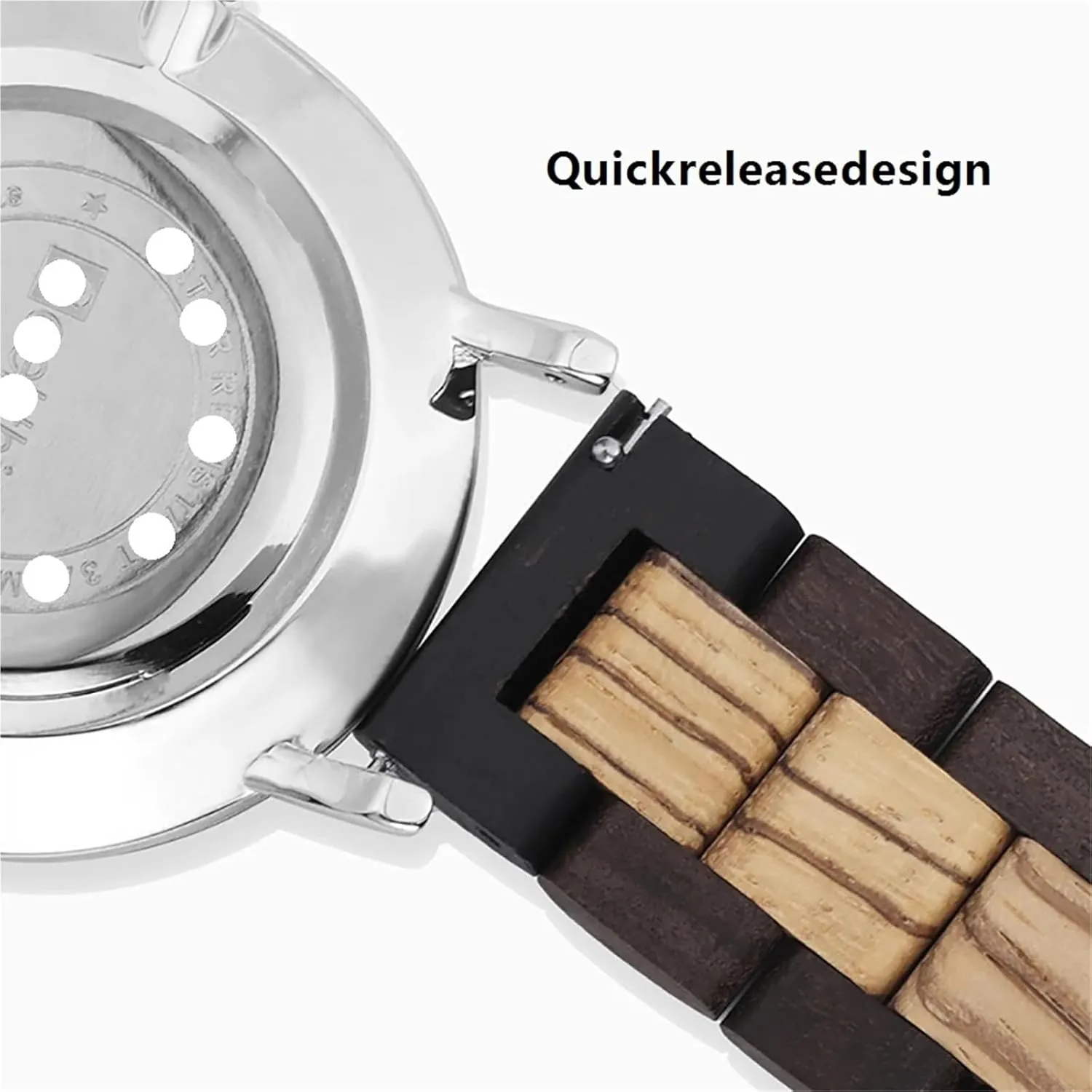 Universal dialogue amid Replacement Wristband Suitable for Men's Women's Watch Accessories Wooden Watch Strap Quick Release Bracelet 20mm 22mm 