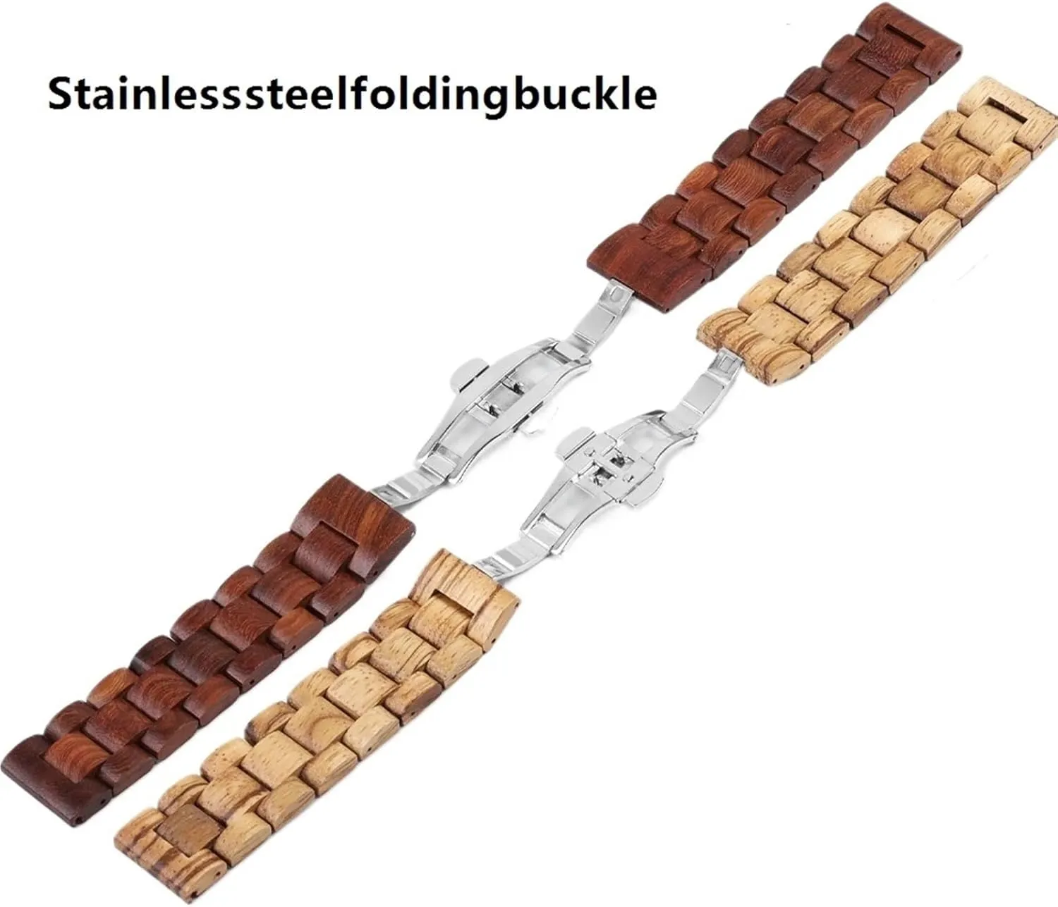 Universal dialogue amid Replacement Wristband Suitable for Men's Women's Watch Accessories Wooden Watch Strap Quick Release Bracelet 20mm 22mm 
