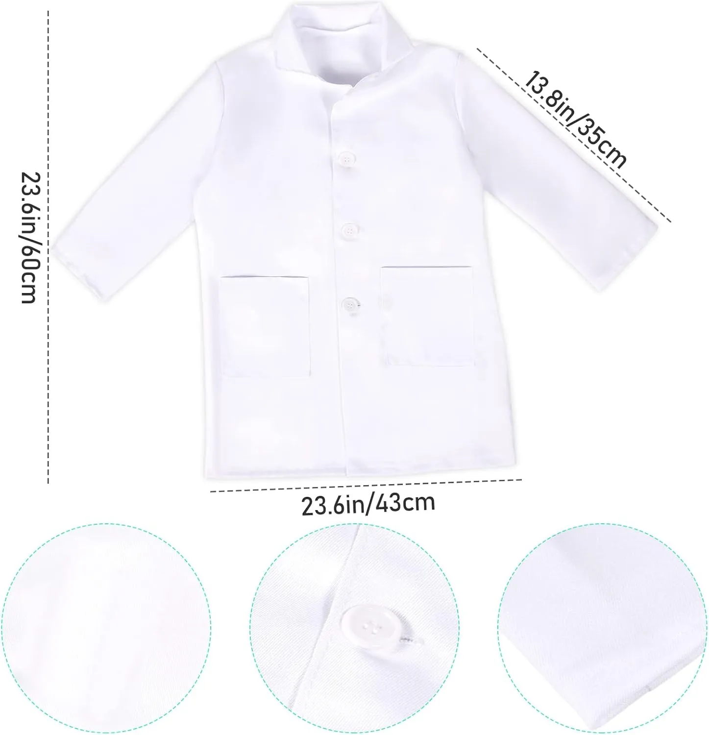 up for Boys Girls Kids Doctor Costume Pretend Play Kit with Lab grasshopper affection Coat Carrying Bag Accessories Halloween Doctor Dress 