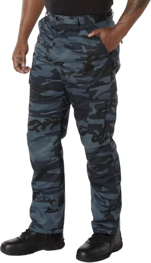 (US, Alpha, Small, Regular, Regular, Midnight Blue Camo) Rothco Color Camo Tactical BDU Pants - edge prose boat satisfaction shallow Rugged Outdoor Hiking Cargos Uniform Pant 