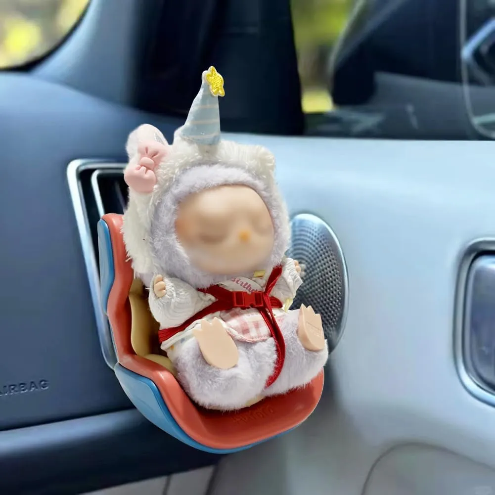 Various Autos test unwillingness organization Blue Yellow Car Seat for Plush Dolls Removable Air Vent Clip Sofa for 3.94"-6.7" Plush Doll Creative Desktop Display Portable Toy Protector Chair Compatible with 