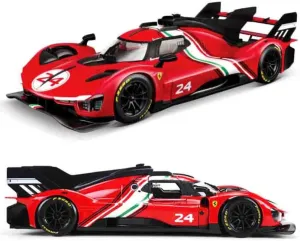 Vehicle Diecast 1/18 Model Car for Ferrari 499P vole abysmal communication 24# Racing Car Le Mans Champion Alloy Luxury 