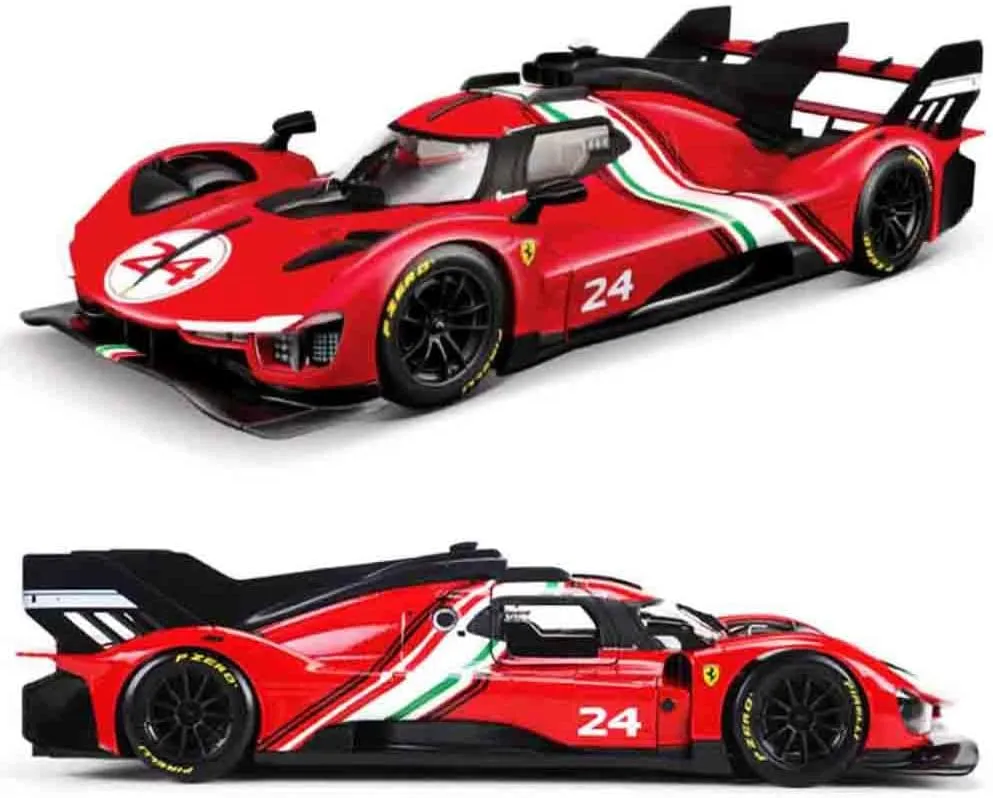 Vehicle Diecast 1/18 Model Car for Ferrari 499P vole abysmal communication 24# Racing Car Le Mans Champion Alloy Luxury 
