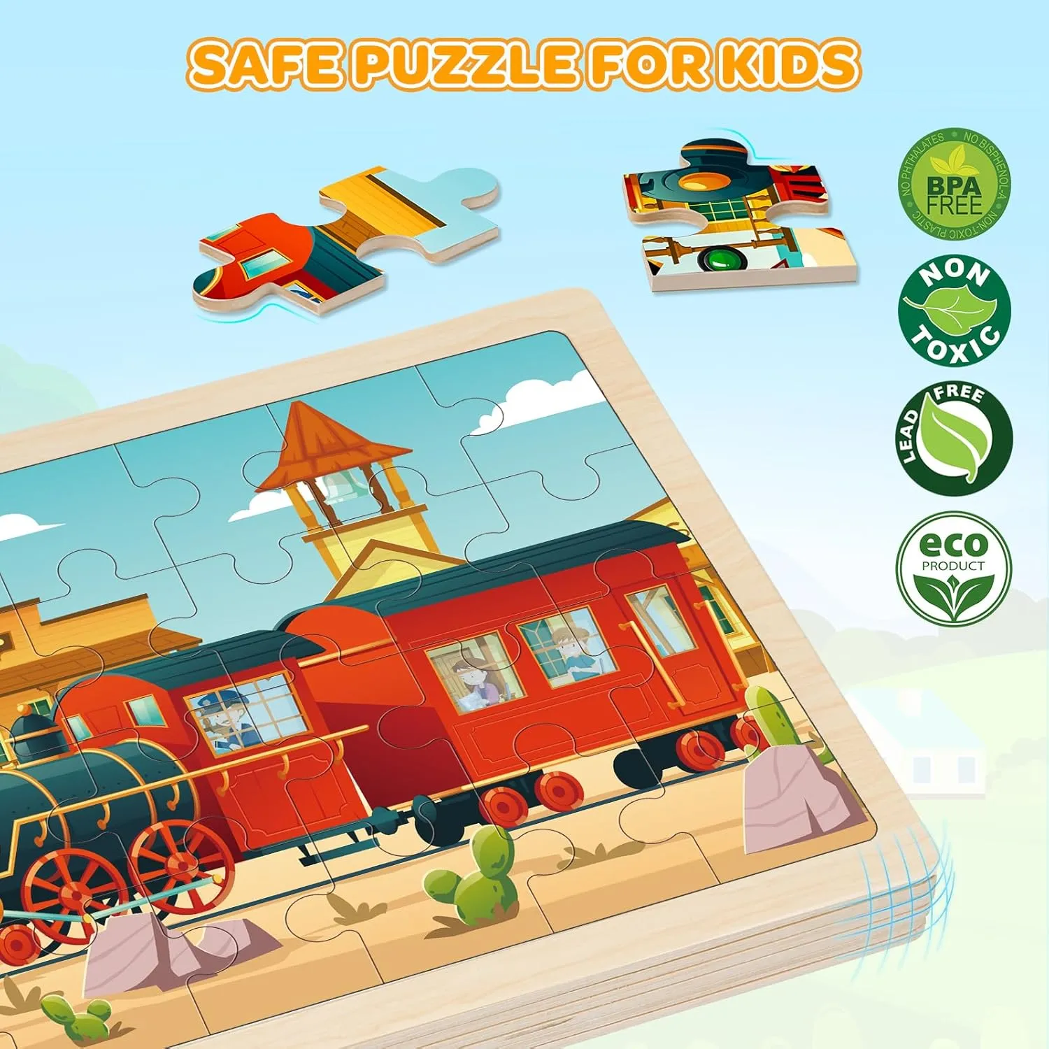 Vehicle Puzzle Toys Gifts for 3 4 5 6 Boys Girls ribbon Puzzles for Kids Ages 4-6$ 4 Packs 24 Pcs Wooden Jigsaw Puzzles for Toddlers Ages 2-4$ Preschool Educational 