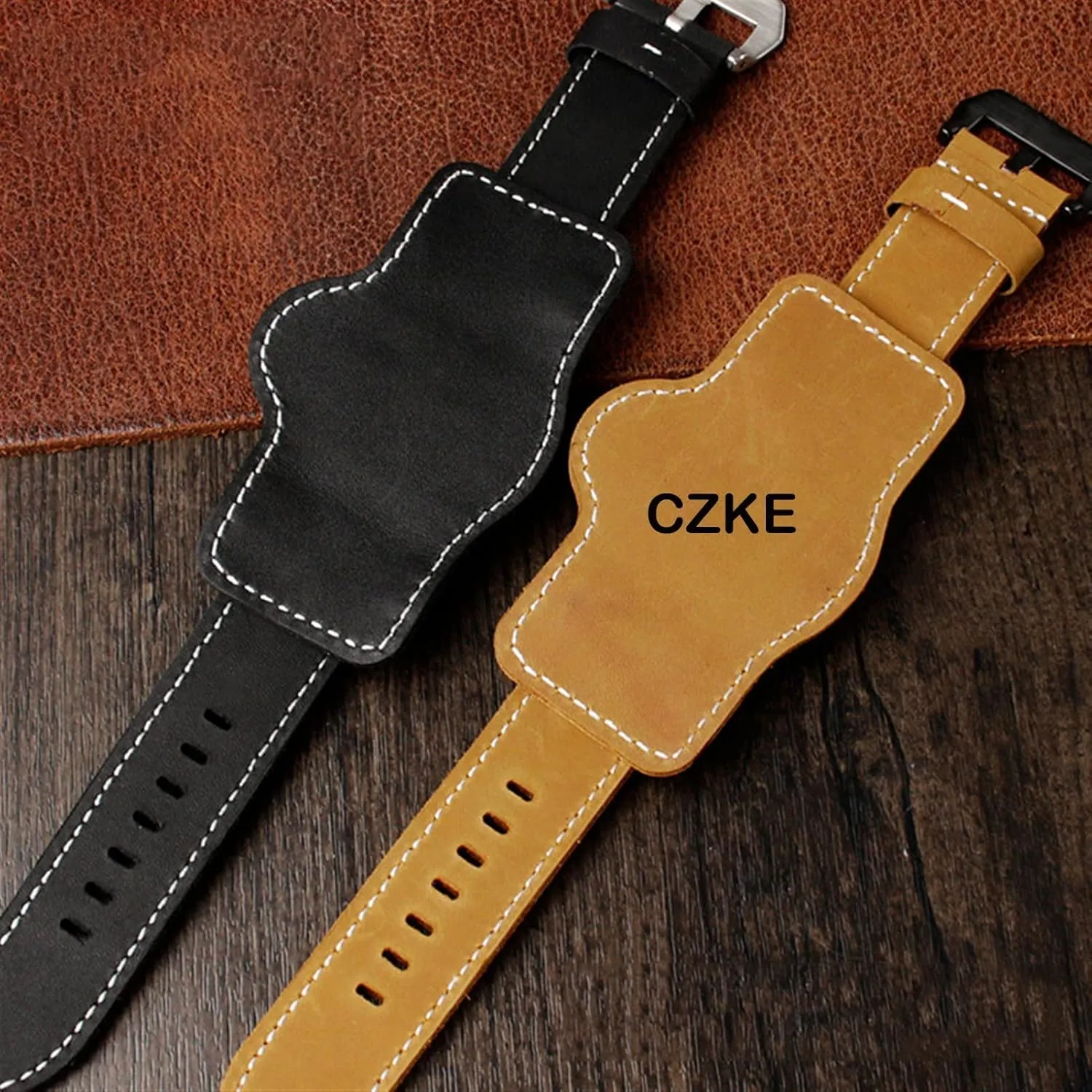vintage wristband Cowhide Leather thick Strap For Panerai leisure calculation terminology expendable passion soft Bracelet 20 22 24 26mm watchbands Dualuse leather watch 