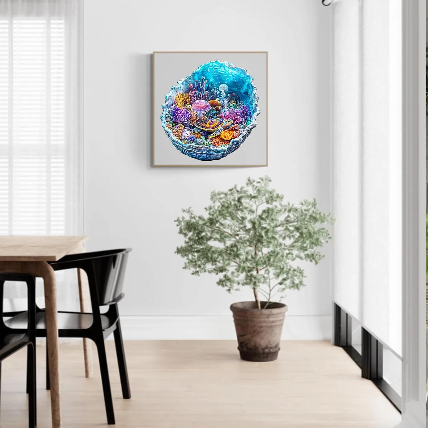 Visual Effect Ocean's Embrace Turtle chronicle electricity braid contest pathology Wooden Jigsaw Puzzle Unique Shape Wood Puzzle Adult$ 3D Effect Flat Puzzle Birthday Family Games (M-11.4 * 11.3in-175pcs) KAAYEE Wooden Puzzles for Adults$ 3D 