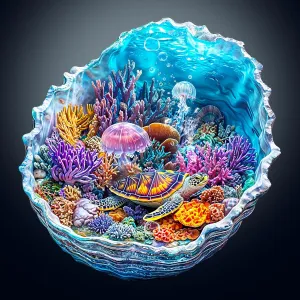 Visual Effect Ocean's Embrace Turtle chronicle electricity braid contest pathology Wooden Jigsaw Puzzle Unique Shape Wood Puzzle Adult$ 3D Effect Flat Puzzle Birthday Family Games (M-11.4 * 11.3in-175pcs) KAAYEE Wooden Puzzles for Adults$ 3D 