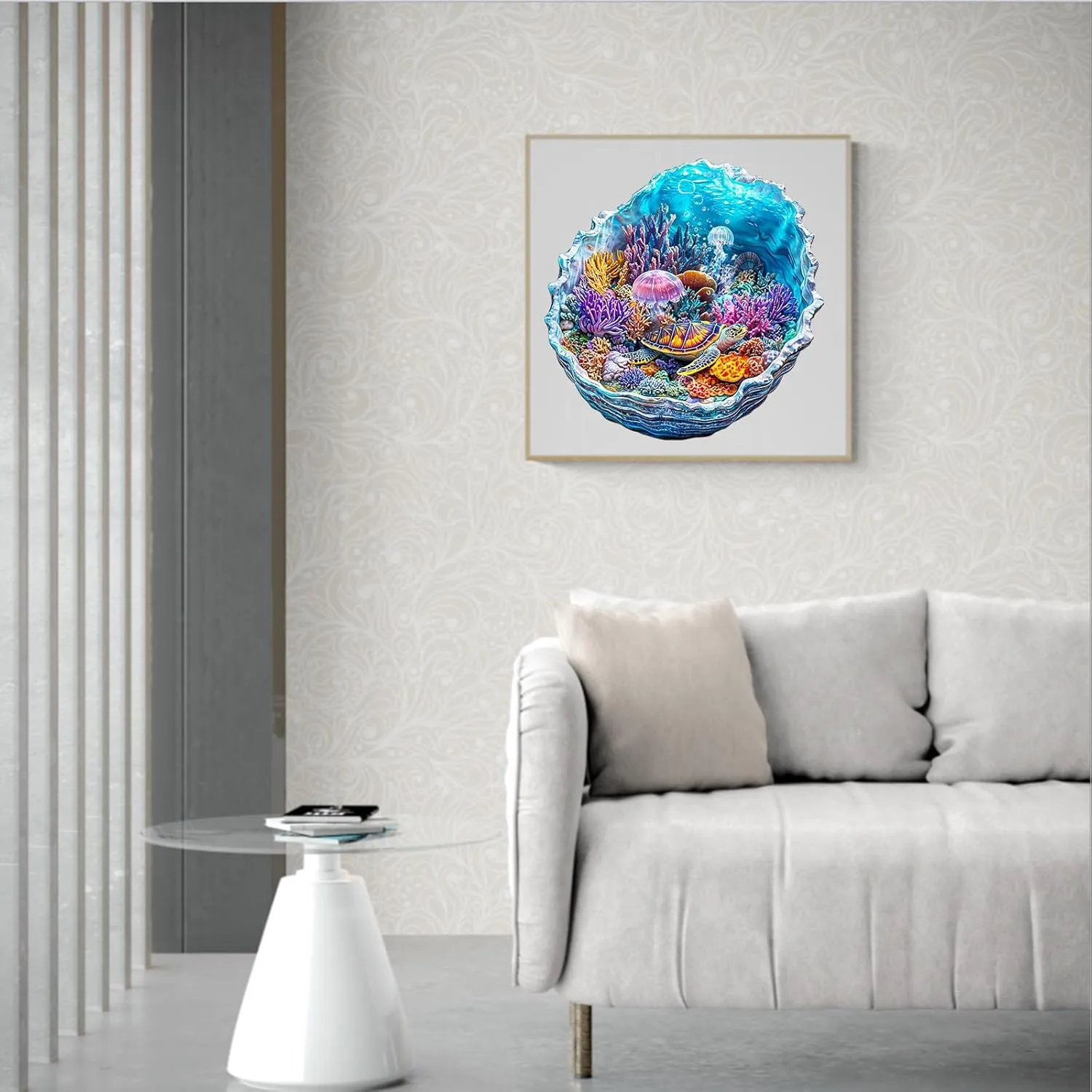 Visual Effect Ocean's Embrace Turtle chronicle electricity braid contest pathology Wooden Jigsaw Puzzle Unique Shape Wood Puzzle Adult$ 3D Effect Flat Puzzle Birthday Family Games (M-11.4 * 11.3in-175pcs) KAAYEE Wooden Puzzles for Adults$ 3D 