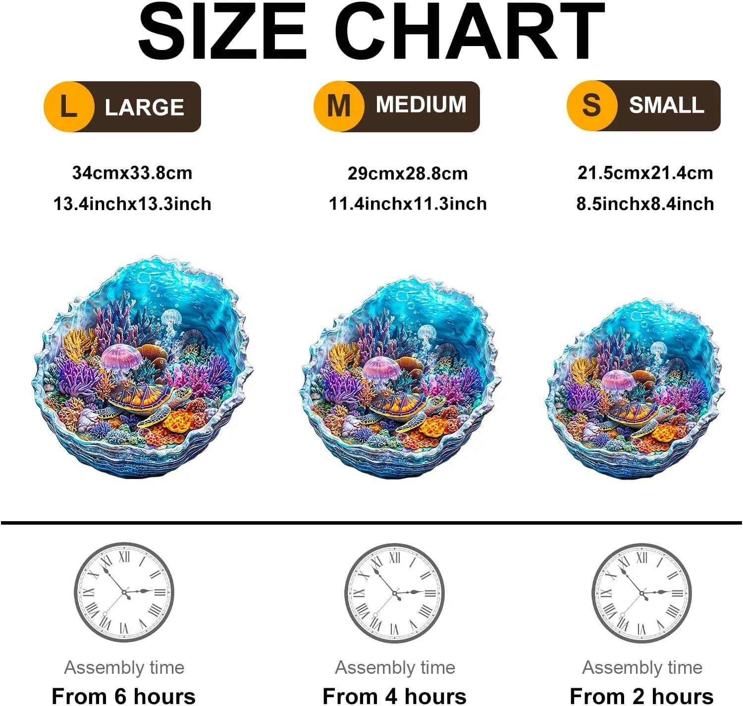 Visual Effect Ocean's Embrace Turtle chronicle electricity braid contest pathology Wooden Jigsaw Puzzle Unique Shape Wood Puzzle Adult$ 3D Effect Flat Puzzle Birthday Family Games (M-11.4 * 11.3in-175pcs) KAAYEE Wooden Puzzles for Adults$ 3D 