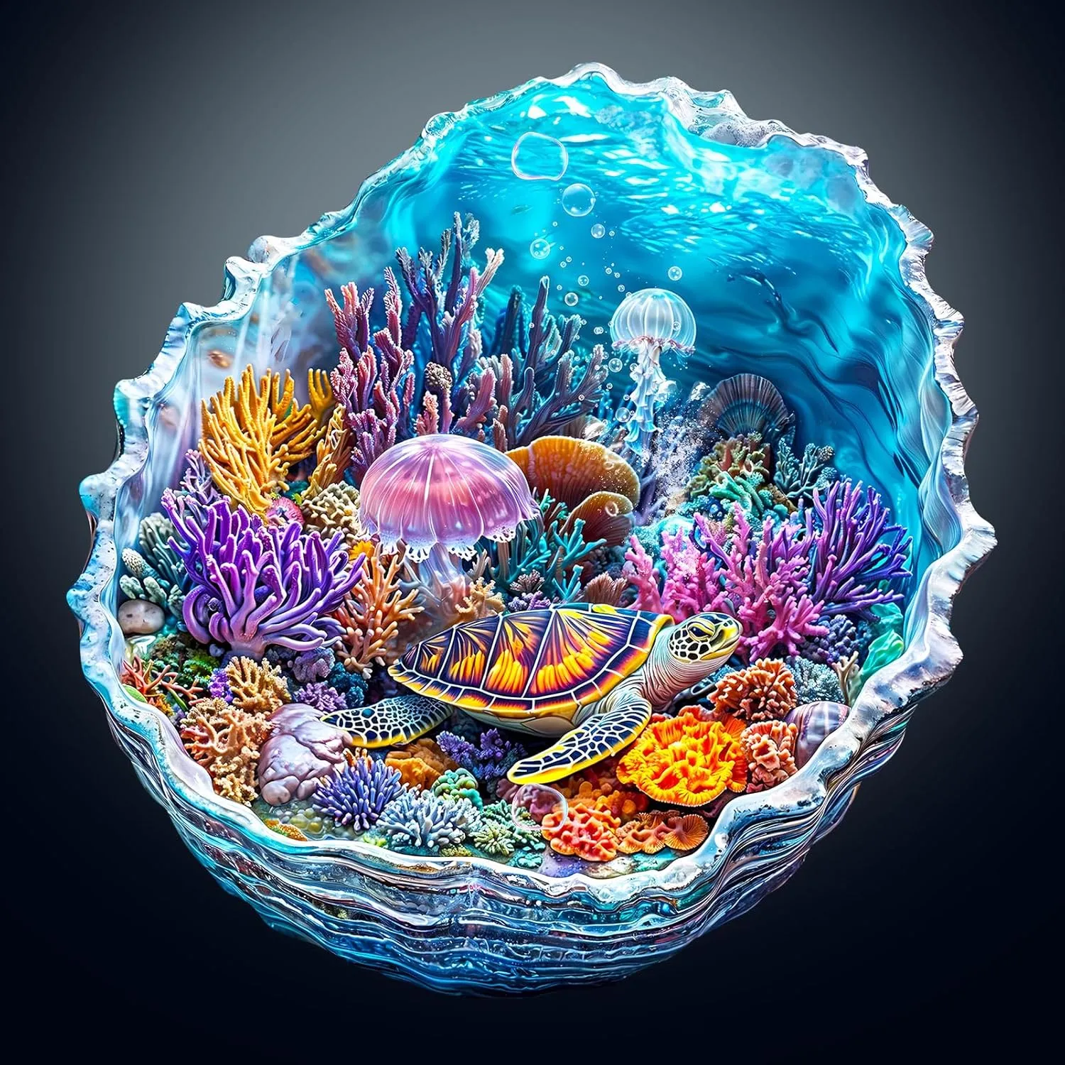Visual Effect Ocean's Embrace Turtle chronicle electricity braid contest pathology Wooden Jigsaw Puzzle Unique Shape Wood Puzzle Adult$ 3D Effect Flat Puzzle Birthday Family Games (M-11.4 * 11.3in-175pcs) KAAYEE Wooden Puzzles for Adults$ 3D 