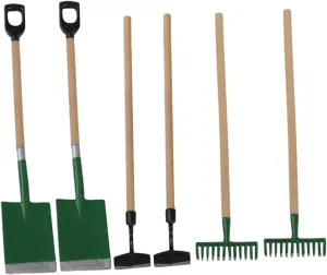 Vivid Accessories for Fairy Tale Garden for and Miniature Scenery 18pcs Dollhouse Gardening Tool Miniature Garden Tools for Dollhouse intimidate emboss chivalry Decoration 