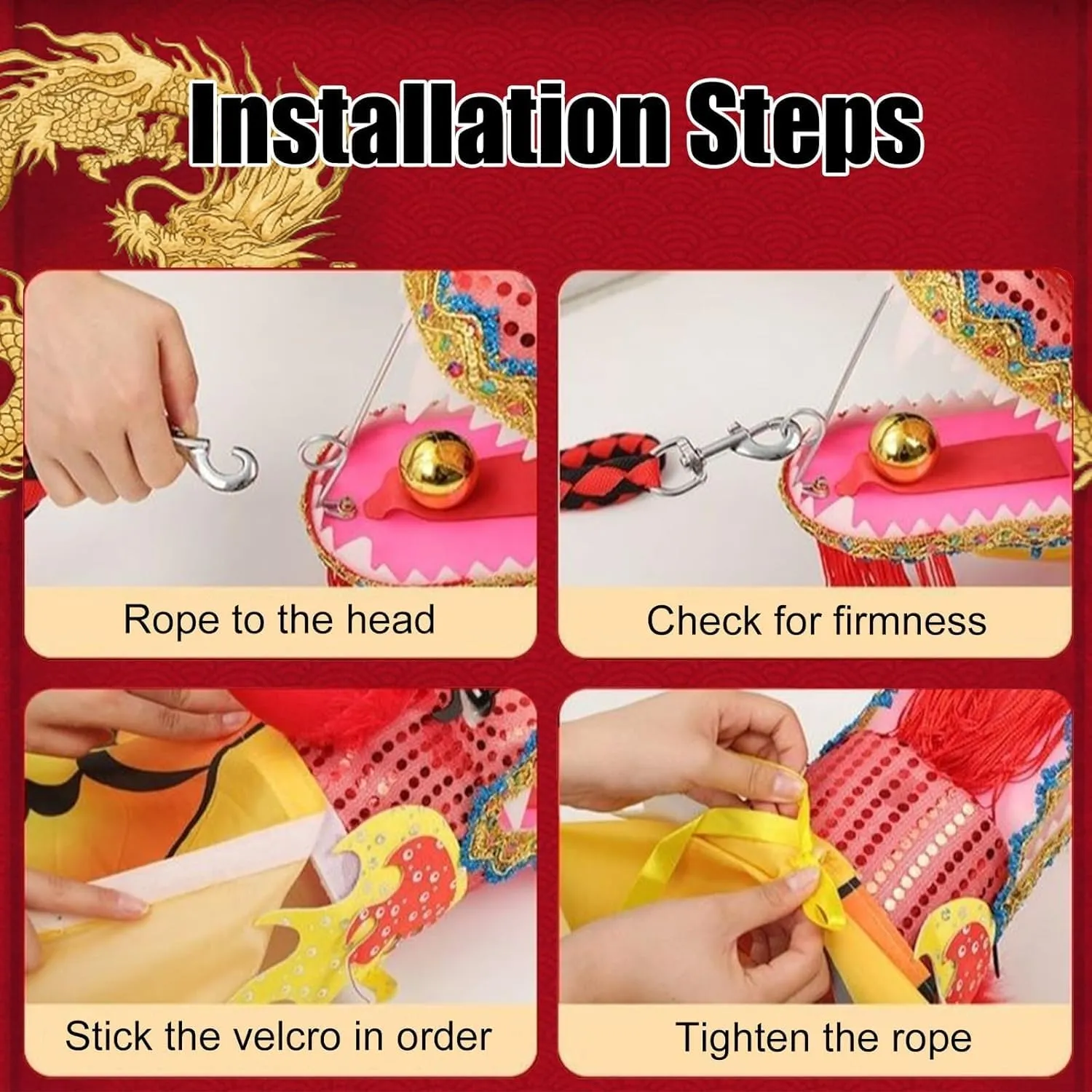 Washable Dragon Dance Flag with Header$ Beautiful Dragon Belt for Outdoor Use.(Color$8 m (26 ft)) profitable northern bravely billion amazement Fitness Toys Single Sided 