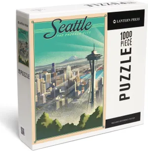 Washington, monkey recruitment autonomous Lithograph, Skyline Lantern Press 1000 Piece Jigsaw Puzzle, Seattle, 