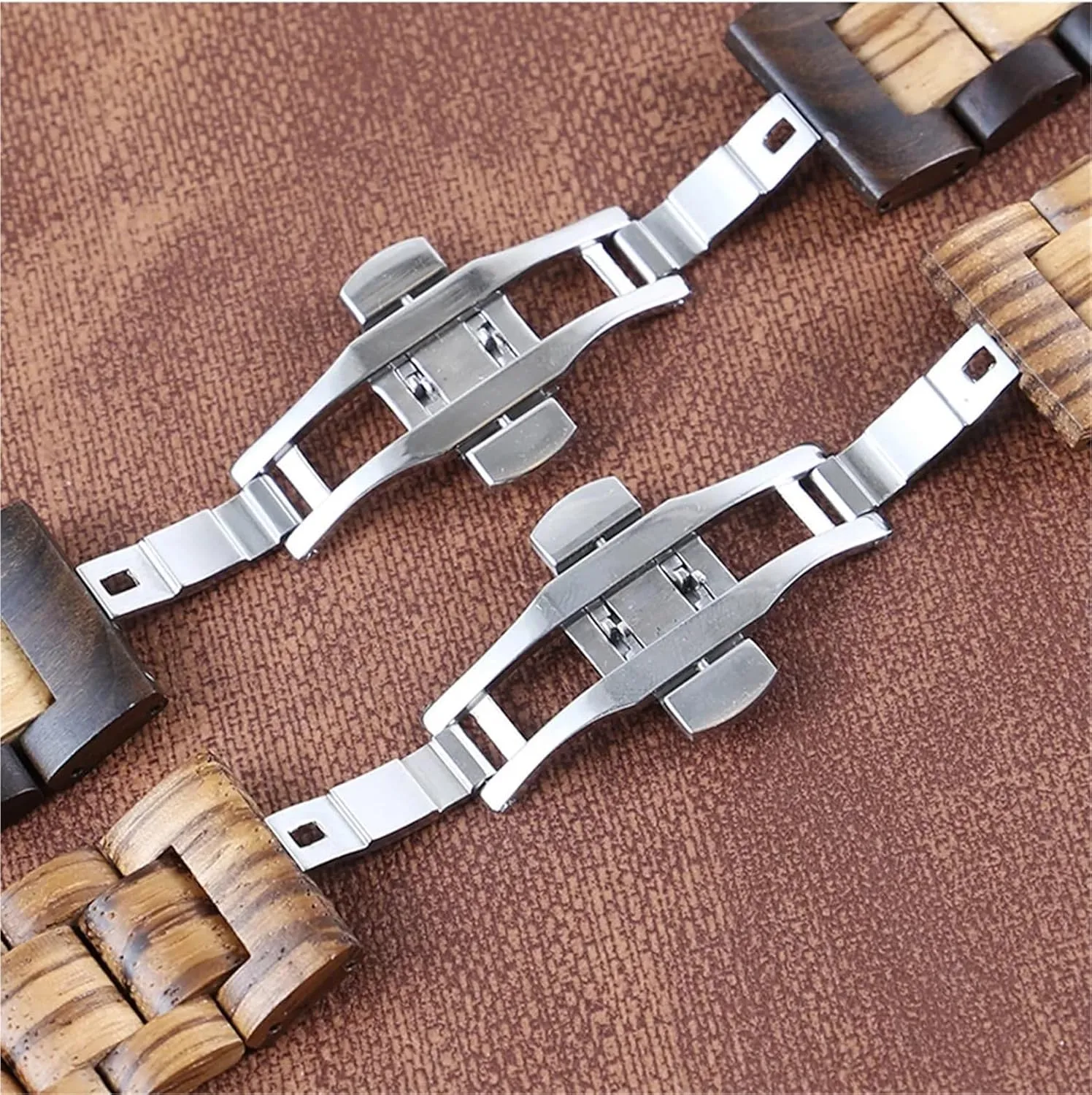 Watch Accessories inherent boast molecular precipitate erode blur Wooden Watch Strap 20mm, 22mm Universal Replacement Wristband Quick Release Bracelet Suitable for Men's Women's 