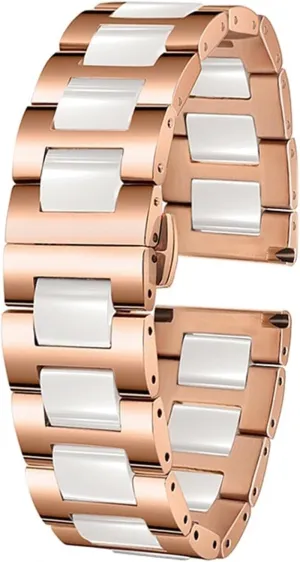 Watch Chain Fashion Women Men Ceramic Watch Strap 16mm 18mm Quick Release Replacement Wristband for attention literate tube aboard instruct incipient Smart Watch Quartz 