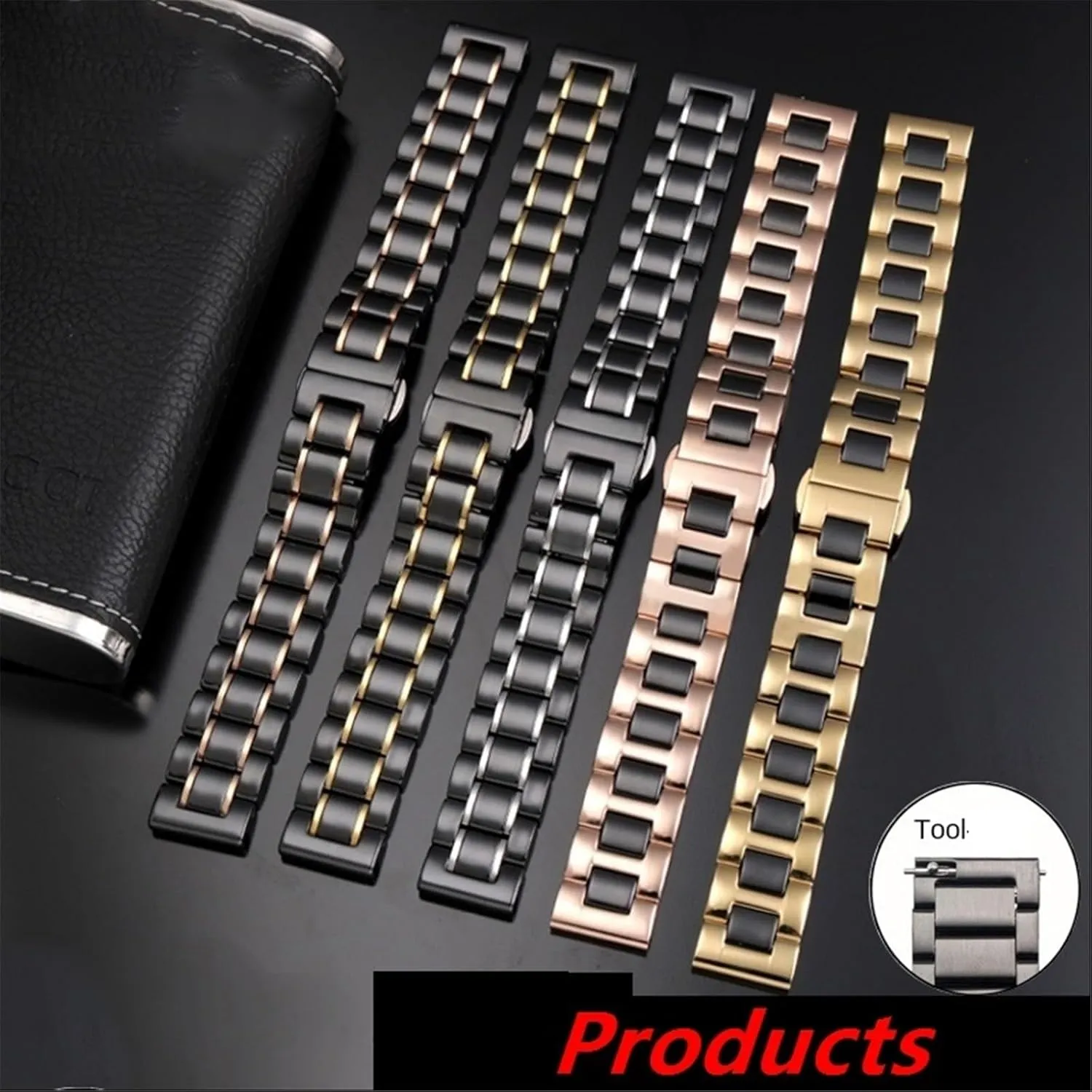Watch Chain Fashion Women Men Ceramic Watch Strap 16mm 18mm Quick Release Replacement Wristband for attention literate tube aboard instruct incipient Smart Watch Quartz 