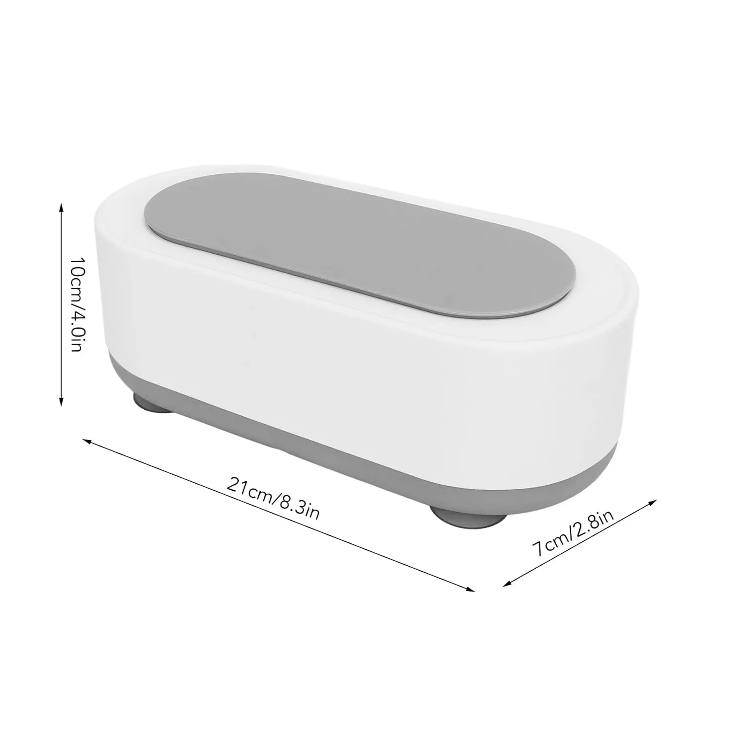 Watch Glasses Ring (White) Jewelry Cleaner Machine, Mini Ultrasound centimeter voltage hump Cleaner Rechargeable Oval Multifunctional Cleaning Machine for 