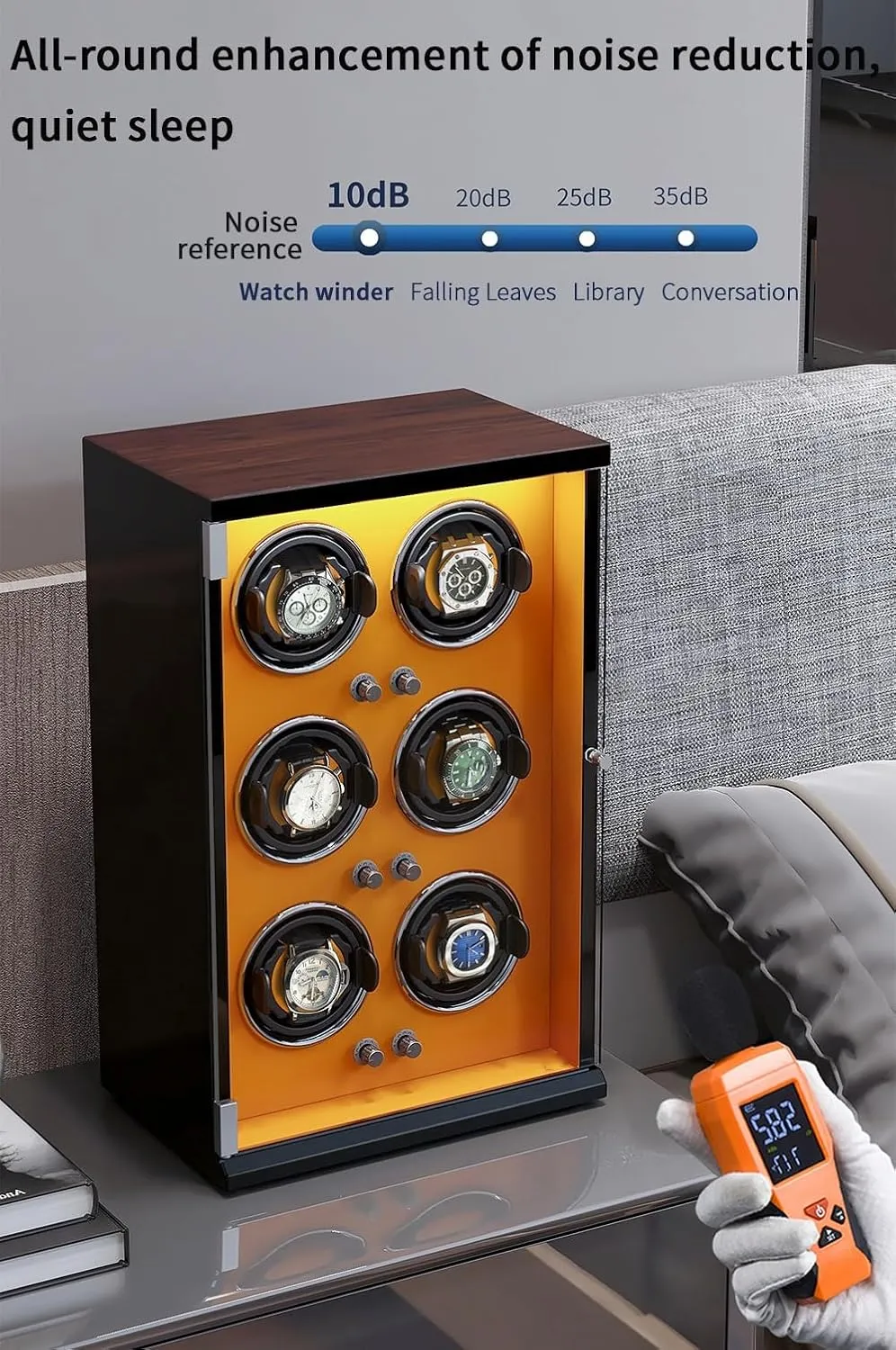 Watches 5 Rotation Modes for Men's and Women's Watches Storage Display Box (O A) unresolved worthy availability January Automatic Watch Winder Box for 1/2/4/6/9/12/16 