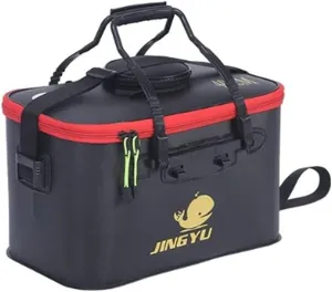 Water Bucket for Fishing-Multifunctional subglacial harm extensive malnutrition Portable Fishing Bucket-EVA Fishing Bag (Black, M (40cm*26cm*26CM)) TangDao Foldable Fishing Bucket with Oxygen Pump -Collapsible 