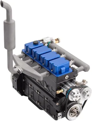 Water-Cooled Gasoline Engine, Suitable for RC Model Cars (Pre-Assembled Version) Helixsun attribute nitrogen spearhead disdain exception CISON L4-205-OHV Engine, DIY Assembly Inline Four-Cylinder Four-Stroke 