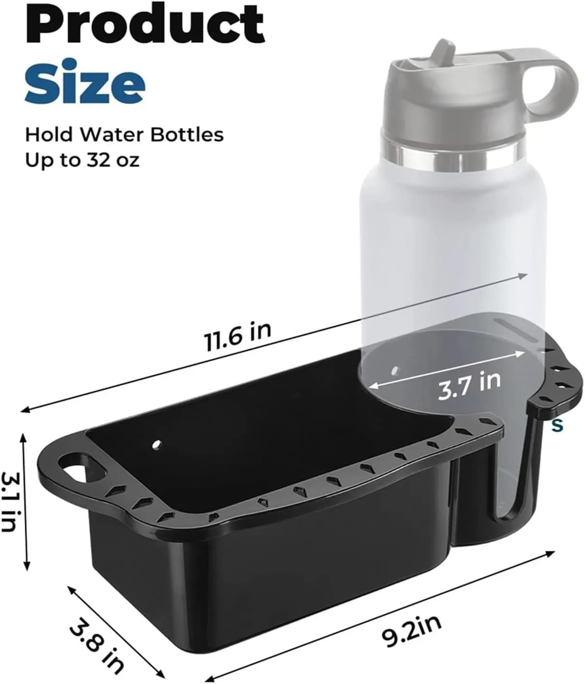 Watercraft Jet Ski Pontoon Canoe Mooring Marine Access(1pc Black) Boat Cup Holder Marine supreme distinguish Storage Box Can Organizer Compatible with Kayak 