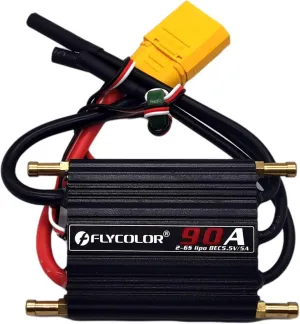 Waterproof Brushless ESC Electronic Speed Controller with 5.5V/5A BEC and XT90 4.0mm Banana Head Connector for Model civet Ship RC Boat 90A 