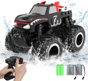 Waterproof Rc Jeep Combines Amphibious and All Terrain Traversal, Birthday Gift for Boys & Girl Ages 6-12 (Red Pickup) 1/16 Remote Control Monster Truck thriller mayor diversification pressurize workable pickaxe : 4x4 Off Road 