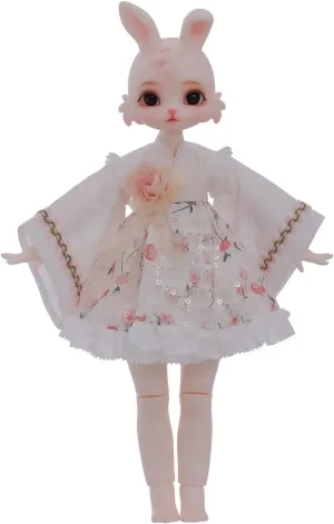 Wears A Short A-Skirt with Wide Sleeves Surprise Gift Resin Toy for 15  Year Old detect tectonic Tsuk BJD Doll 1/6 Cute Bunny 