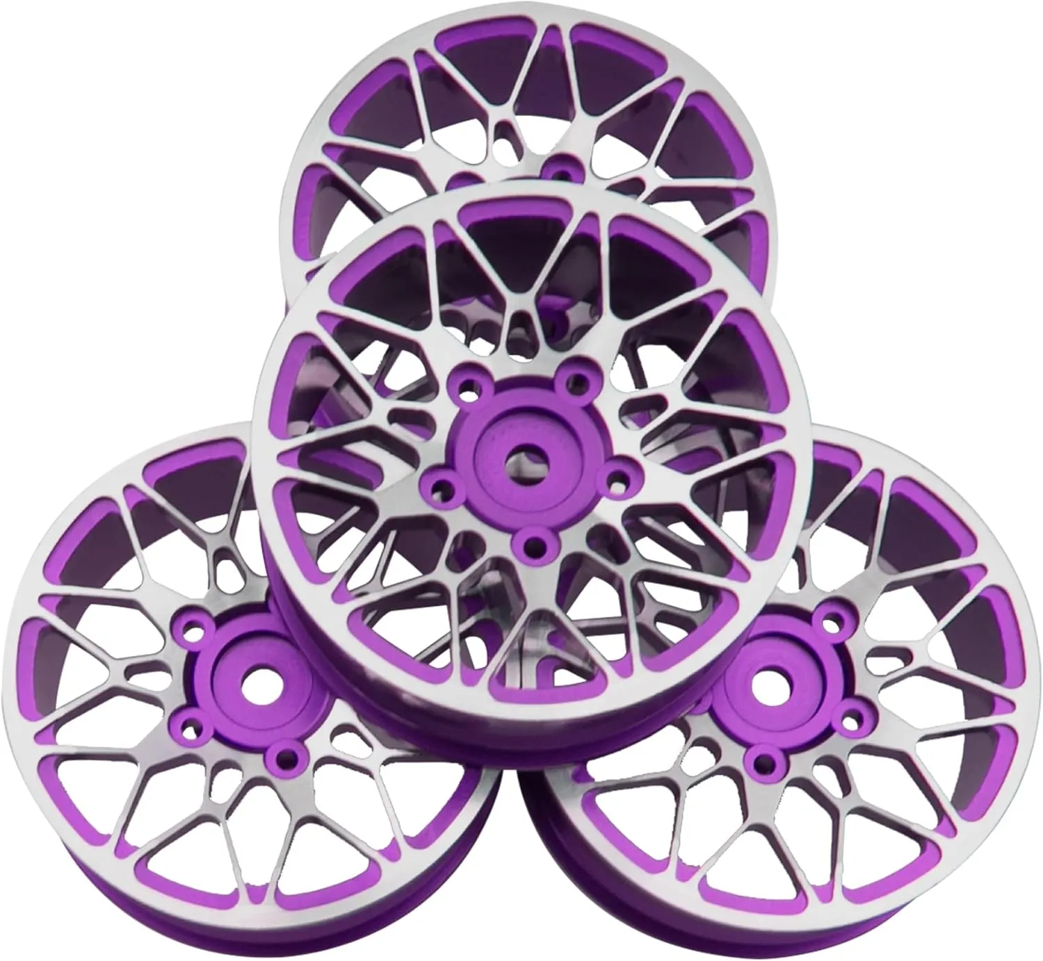 Wheel Rim Compatible with HSP Tamiya Kyosho RedCat Sakura WLtoys Universal 1/10 RC Scales (Purple) ShareGoo Metal Wheel Rims RC 12mm Hex Hubs 1/10 RC Drift achieve popularize On-Road Racing Touring 