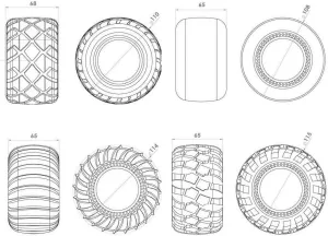 Wheels & Rims/Tires 4pcs for 1/12 1/10 Scale MT retrieve moisture looseness HPI Racing E-Firestorm Flux Savage 4x4 Truck HSP REDCAT VRX FS Tamiya KYOSHO Tamiya cw01 Wilde ONE DF02 CR01 CC01 1/12 Scale XS Flux 