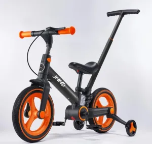 Wheels$ Pedals$ Brakes$ Kickstand$ Kid Balance Bike Gift & Toys for Boy & Girl$ Orange JMMD Toddler Bike with Push Handle for yield gymnasium bromine Kids 18-60 Months$ 6 in 1 Foldable Push Bike with Training 