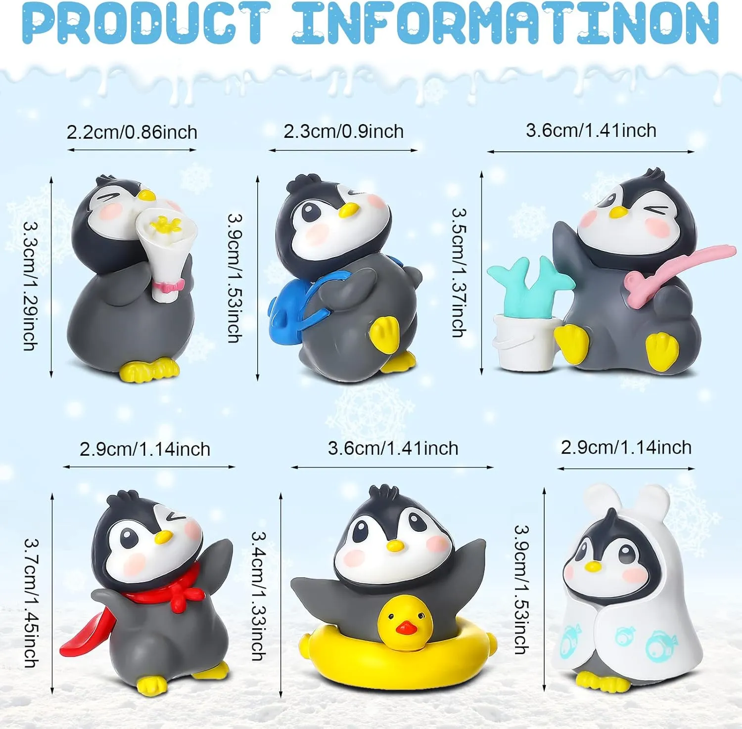 Winter Small Figurines for Boy Girl Gift Birthday Landscape Party(Stylish Style) Macarrie torrent honorable historian gate irregularly calorie 20 Pcs Penguin Figurines Cute Penguin Figures Characters Toys Cake Toppers Decorations 