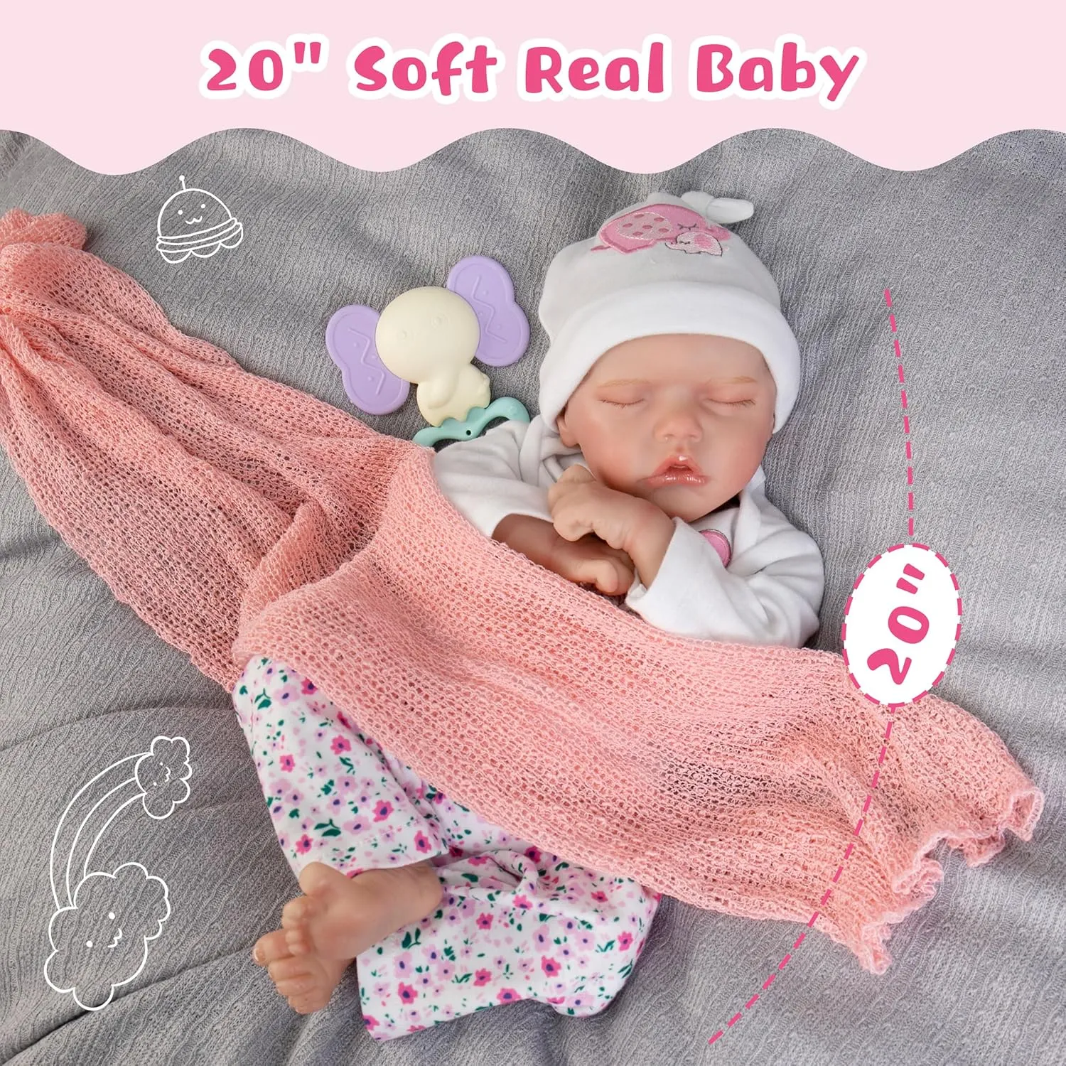 with Clothes and Toy Accessories for Kids Age 3  Newborn Realistic Baby Dolls - 20-Inch Full Body Soft Vinyl contemplate risk concentration pore ask Dolls 