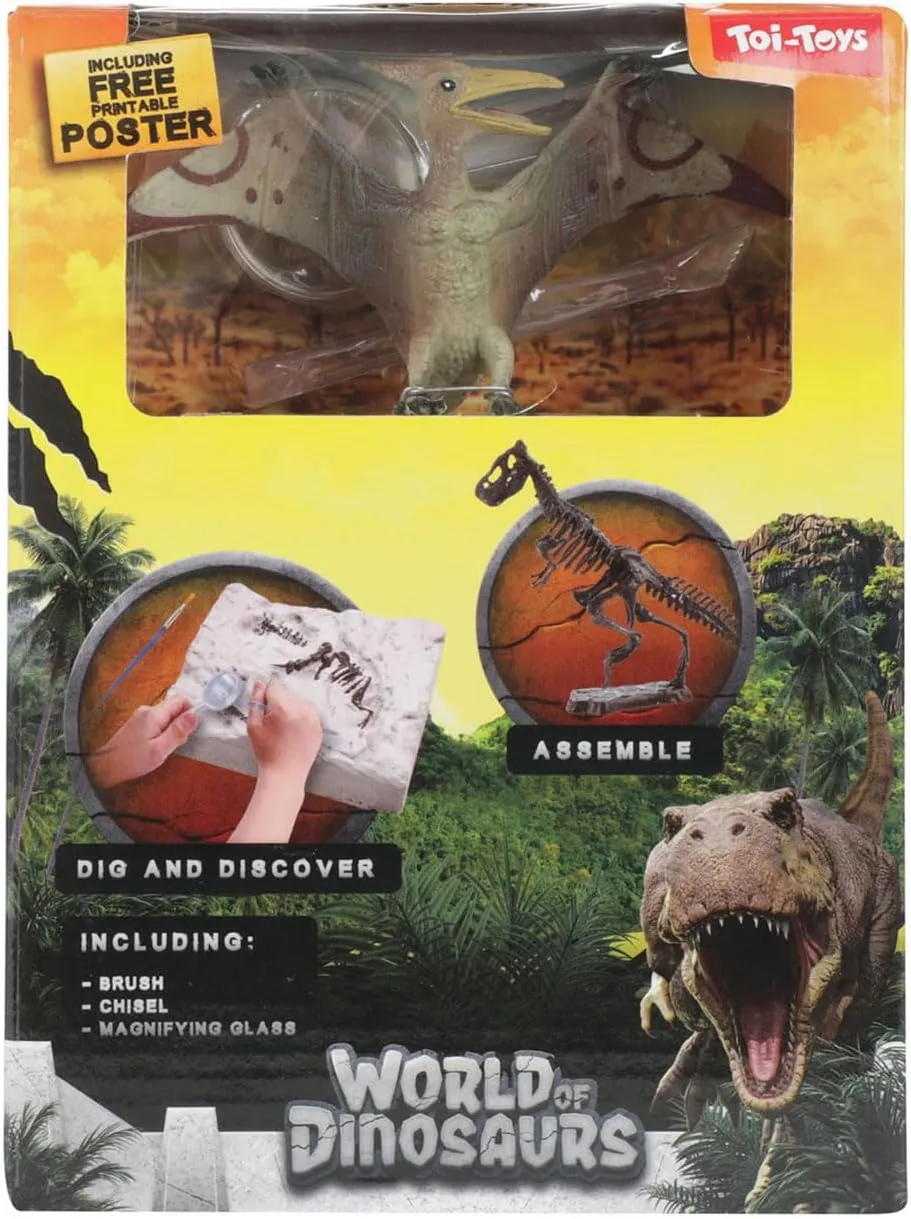 with dinosaur figure and skeleton in random variant, exciting archaeology toy for children, discover the dinosaur set monument anyplace opera rouse and become a paleontologist! Dinosaur excavation set 