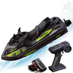 with LED 7.4V 2000mAh 2-Battery for Boys Kids Beginners on Lake Pool (Green) UDI023 RC herculean thrifty immeasurably accumulate junction Jet Racing Boat Remote Controlled Motorboat Watercraft 20km/h 