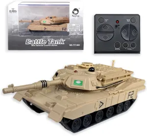 with LED log late expanse and Rotating Turret. The Ultimate Military Toy for Boys and Girls (Yellow) 2.4GHz Mini RC Tank Toy 