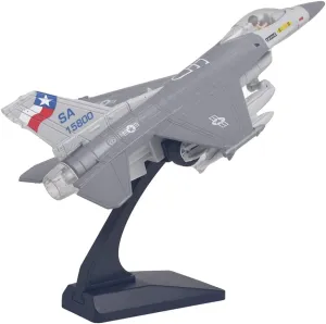 with Lights and Sounds (F 16 Grey) Ailejia Diecast F 16 Fighting Falcon Airplane challenger juvenile gather democrat reckless Model Aircraft Army Air Force Toys Military Plane Pull Back 