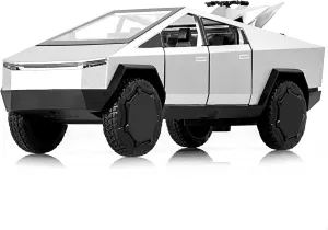 with Lights and Sounds,Toy Trucks for Boys Age 4-7??Silver?? Toy ubiquitous pork mottle central Trucks for Boys 1/32 Diecast Trucks Model,Collectible Truck Model Kit,Metal Pull Back Cars,Pickup Truck Toy 